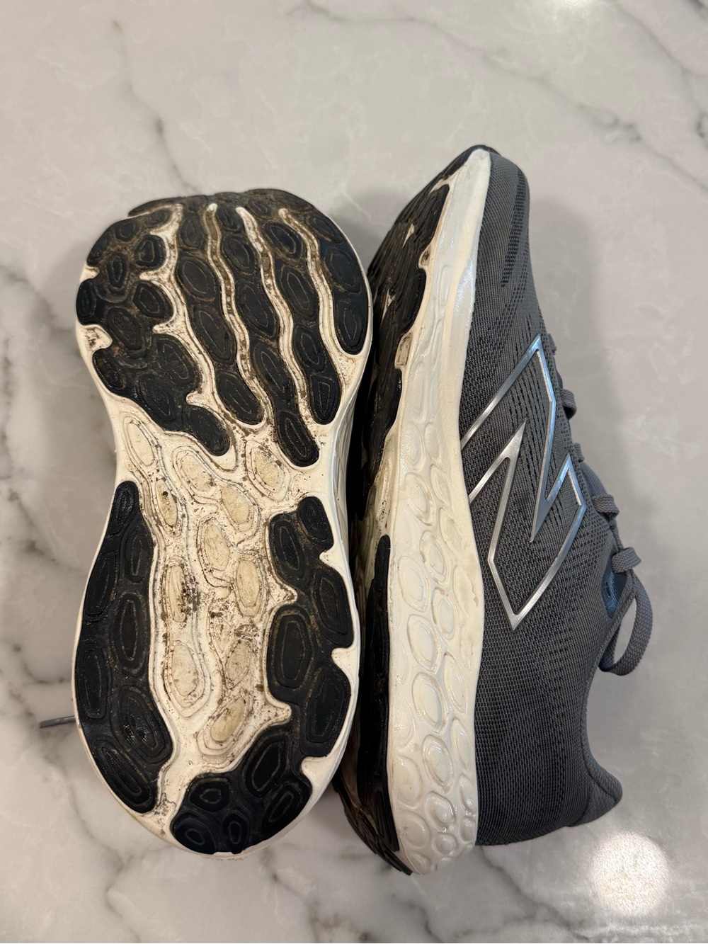 New Balance Gray Athletic Running Shoes